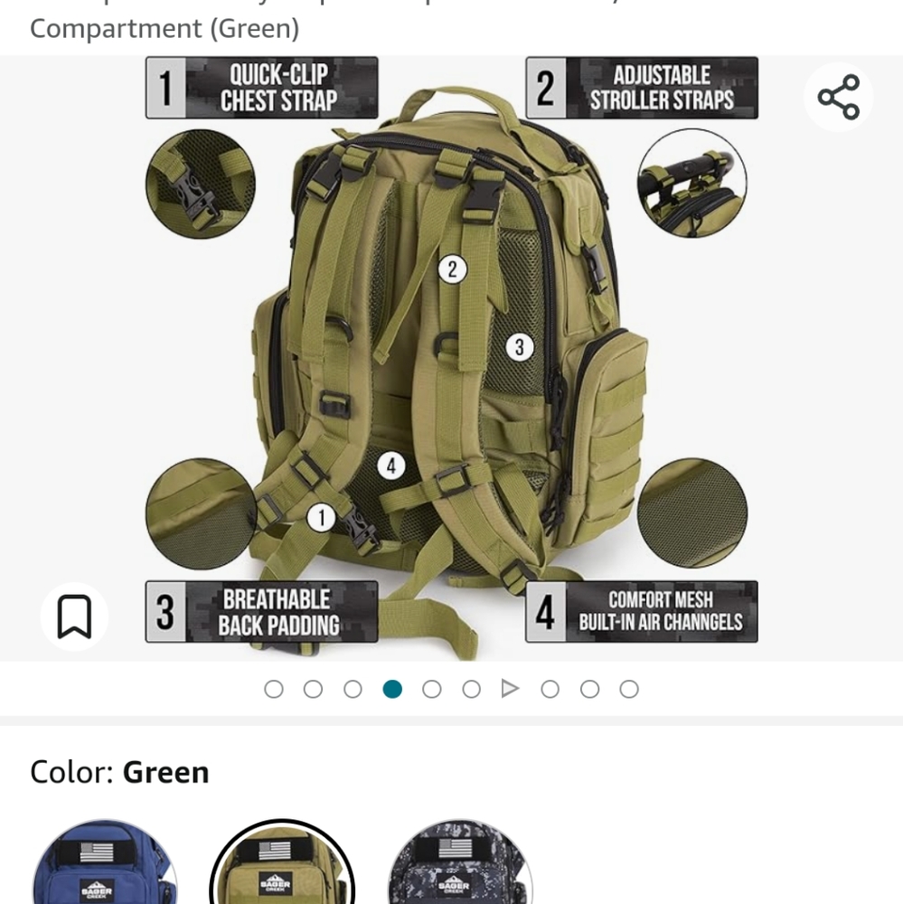 Tactical diaper bag - Picture 2 of 3